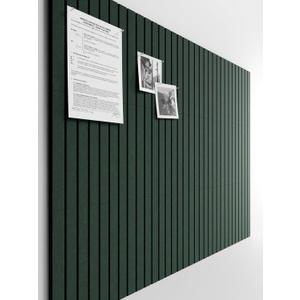 Bumusty Large Cork Board Alternative-48 x 36" Felt Bulletin Board Tiles, with 30 Pushpins, 70 Adhesive Tabs, 12-Pack Slat Wall Paneling, Cork Boards for Office Push Pin Board Felt Board-Pine Green