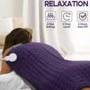 Heating Pad for Back, Neck & Shoulder Pain Relief, 17"x33" Electric Moist/Dry Heat Pad, 6 Heat & 4 Timer Settings, Auto Shut-Off, Machine Washable, Christmas, Mothers Day Gifts for Mom Wife Women Her