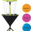 Franklin Sports Disc Golf Baskets - Portable Disc Golf Target with Chains Included - Disc Golf Basket Stand Equipment for Hole + Course Creation