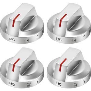 4 PACK DG94-03500A/Z OEM Stove Knob Replacement Replaces DG94-03500A DG94-03500U DG94-03500W Electric Gas Range Knobs Fit for Sam-sung NX60T8111SS NX60T8311SS NX60T8711SS