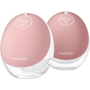 Momcozy Breast Pump Hospital-Grade, Hands Free Breast Pump App with Leak-Proof DoubleFit Flange, Personalized Multi-Modes & 15 Levels, 2 Count