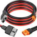 XRDS -RF 10AWG Anderson SB50 to XT60i Female Cable, 10FT Tinned Copper Power Wire for Lithium Batteries, Solar Generators, Inverters, 12V/24V DC Systems