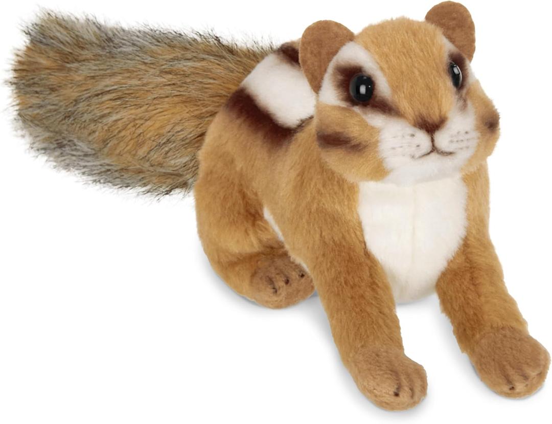 Bearington Chippie Chipmunk Stuffed Animal - 7" Realistic Stuffed Animals with Soft Fur for Toddlers and Wildlife Animal Lovers - Plush Toy Chipmunk Stuffy - Adorable Gift for Kids