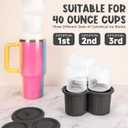 Ice Mold for Stanley Cup Suitable for 40 Ounces Silicone Ice Cube Tray Hollow Cylindrical Ice Mold Suitable for Easy Release Mold for Stanley Cups Cocktails Whiskey Beverages Coffee
