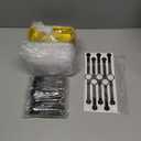 NPLUX 50 Pack Mini Cake Pans with Lids and Spoons Black Gold Rectangular Aluminum Foil Baking Pans Mini Cheesecake Containers(6.8oz)