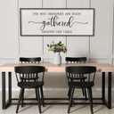 The Best Memories Are Made Gathered Around The Table Sign Wall Art Decor 40 x 15 Inch Dining Room Large Rustic Farmhouse Wood Framed Kitchen Home Wall Hanging Decoration (Black)