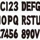 3 Inch Boat Registration Number & Letters Decal Kit Waterproof Marine Vinyl Hull Easy Apply for PWC Jet Ski Pontoon Black
