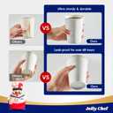 JOLLY CHEF 300 Pack Disposable Paper Coffee Cups for Hot Beverages, 8oz White Drinking Cups for Party, Office, Home, Travel