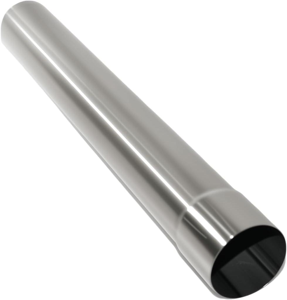 3 Inch Straight DIY Stainless Steel Exhaust Muffler Pipe Tube Pipe, 22 Inch Length, 3"ID to 3"OD Exhaust Extension Tube, Universal Fitment
