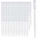 100 PCS 3ML Pipettes Dropper - Disposable Plastic Dropper Pipette for Accurate Liquid Transfer, Excellent Suction, Pipettes for Essential Oils, Resin, Crafts, Labs, Kids Activities, DIY Art