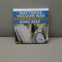 Mattress Vacuum Bag for Moving, Vacuum Seal Mattress Bag for Memory Foam or Inner Spring Mattresses, Compression and Storage for Returns, Leakproof Valve and Double Zip Seal (King) (Clear)