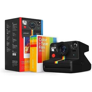 Polaroid Now+ Generation 2 - Camera + Film Bundle (16 Photos Included) - Black - Bluetooth Connected App Controlled Instant Film Camera-6250