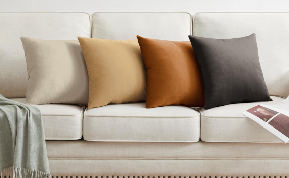 Couch Throw Pillow Covers 20x20 Inch Pack of 4 Neutral Sliver Gray Soft Decorative Chenille Pillow Covers Farmhouse Boho Cushion Covers for Home Decor Sofa Bedroom Living Room
