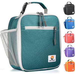 CaCTOUR Lunch Box Kids,Premium Insulated Lunch Bag for Girls Boys,Soft Bag Mini Cooler Back to School Thermal Reusable Lunch Bag for Work School Picnic (Green)