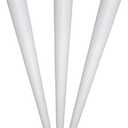 Perfectware Cotton Candy Paper Cones, White, 300 Count