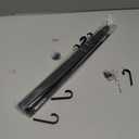 BaiNong Valet Rod for Closets Pull Out Closet Valet Rod Slide Out Extra long 16.5 inch Black Valet Rods for Closets With 6 Hooks