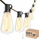 Svater 50 FT Outdoor String Lights, Patio Light with 25+1 ST38 Edison Bulbs