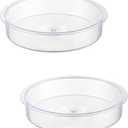 iBorn Plastic Bird Bath Bowl for Outside on Ground,Bird Water Dish Repalcement,Indoor/Outdoor Ground Bowl 6.78inch,2 Pack