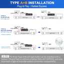 JESLED 4FT LED T8 Type A+B Tube Lights, 24W(65W Equivalent), 3200LM, 6000K Single or Double End Powered, Plug and Play or Ballast Bypass, 4 Foot T10 T12 Fluorescent Bulbs Replacement, Clear(12-Pack)