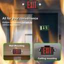 GZRUIYANG Black Housing Exit Sign with Emergency Lights Red, LED Emergency Exit Light with Battery Backup, UL 924 Certified, AC 120/277V, Commercial Emergency Lights Combo for Business - 1 Pack