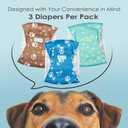 Wegreeco Washable Male Dog Belly Band - Pack of 3 - Washable Male Dog Belly Wrap, Doggie Diapers for Doggy Puppy (Bone, X-Small)