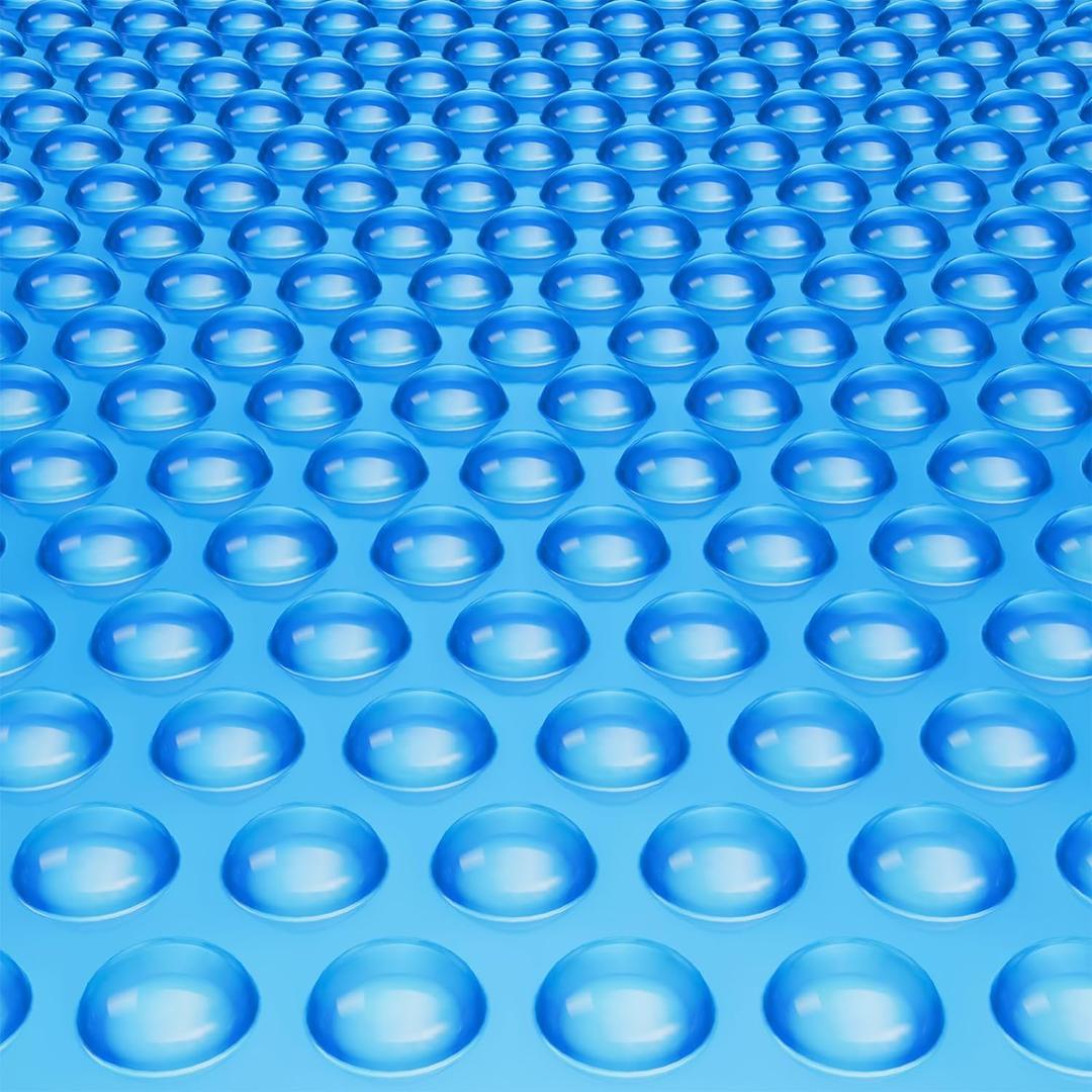 VEVOR Solar Pool Cover, 24 x 12 ft Rectangle Solar Cover 16 mil for Pools, Inground Above Ground Swimming Pool Solar Blanket with Bubble, Heat Retaining Solar Covers Blue
