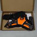 PHOEPET No Pull Dog Harnesses for Small Dogs Reflective Adjustable Front Clip Vest with Handle 2 Metal Rings 3 Buckles [Easy to Put on & Take Off] (S, Orange)