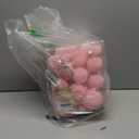 Sea Team 32-Pack Flocked Velvet Christmas Tree Ball Ornaments Set, Decorative Hanging Baubles, Shatterproof Plastic Decorations for Xmas Tree, Wreath, Garland, Multi-Sized, Pink