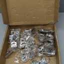 Ravinte 60 Pack 30 Pair 1/2 inch Overlay Soft Close Hidden Door Hinges for Kitchen Stainless Steel Adjustable Satin Nickel Cabinet Hardware