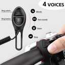 Electronic Bike Horn 120db Cycling Electric Bicycle Horn 4 Sound Modes with Rechargeable Battery Waterproof Bicycle Bell for Kids Boys Adults Mountain Bike/Adjustable