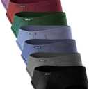 BAMBOO COOL Men's Tagless Briefs Coverd Waistband Comfort Soft Underwear with Contour Pouch Breathable Underpants, Multipacks