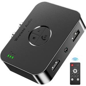 M2R Bluetooth 5.4 Receiver for RCA Adapter for Stereo/Speaker/Wired Speaker/Home Audio Music Streaming Stereo System, Support AUX/RCA/USB