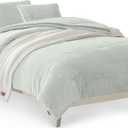 UGG Remina Twin Comforter Set 4 Piece Bed in a Bag with Throw Blanket, Decorative Pillow, Sham, and Reversible Comforter Hypoallergenic Washable Dorm Bedding, Twin XL, Blue-Green Clear Creek