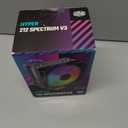 Cooler Master Hyper 212 Spectrum V3 ARGB CPU Air Cooler 4 Copper Heat Pipes, 120mm High Performance PWM Fan, Low Noise & Easy Installation, AMD AM5/AM4 & Intel LGA 1851/1700/1200