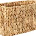 StorageWorks Toilet Paper Storage, Toilet Paper Storage Holder for 6 Regular Rolls, Wicker Basket for Bathroom, Natural Water Hyacinth