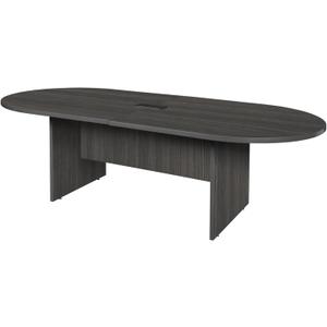 Regency Legacy Racetrack Conference Table with Tabletop Power & Data Port, 95", Ash Grey