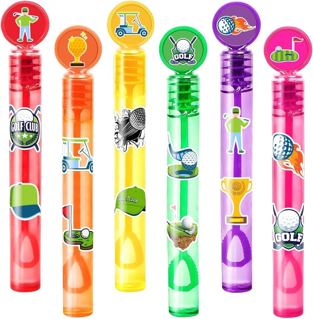 Golf Party Favors for Kids  24PCS Sports-Themed Mini Bubble Wands, Great for Birthday Supplies, Pinata Fillers, Goodie Bags & Classroom Rewards