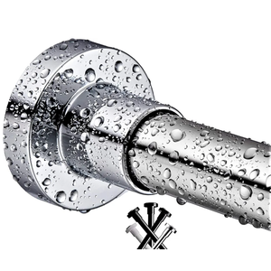 BRIOFOX Shower Curtain Rod 43-73 Inches, Never Rust and Non-Slip Spring Tension Rod for Bathroom, Polished 304 Stainless Steel