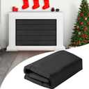 Magnetic Fireplace Blanket for Heat Loss Indoor Fireplace Covers Keep Drafts Out Stops Heat Loss Fireplace Draft Stopper with Built-in 12 Strong Magnet for Iron Fireplace Frame Fireplace Screen