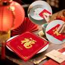 2 x JeVenis Chinese New Year Napkins Disposable 2026 Year of Horse Paper Napkins Supplies Decorations Chinese Spring Festival Happy New Year Party Napkins Set for New Year's Eve (Red 1)