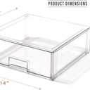 BINO | Stackable Storage Drawers, X-Large - Clear | THE CRATE COLLECTION | Storage Bins With Drawers | Bathroom Organizers | Under Sink Organizer | Vanity Cabinet Home Organization