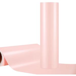 WRAPXPERT Pink Permanent Vinyl,12" x10ft Matte Adhesvie Vinyl Roll for cricut,DIY Home Decor, Valentine's Day Decor and Car Decal,Tumbler, Light Pink