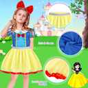 EULRGAUS Princess Dress Up, Dress Up Clothes for Girls 3-6, Cosplay Princess Costume Gift Set with Princess Dresses and Princess Toys, Pretend Play Toddler Girl Toys, Halloween Christmas Birthday Gift (Pink)