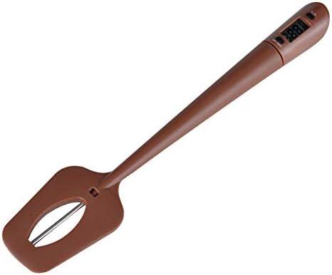 HUOZHI Digital LCD Candy Spatula Thermometer, Instant Read Meat & Candy Thermometer Temperature Reader & Stirrer in One BPA Free Food Grade Silicone