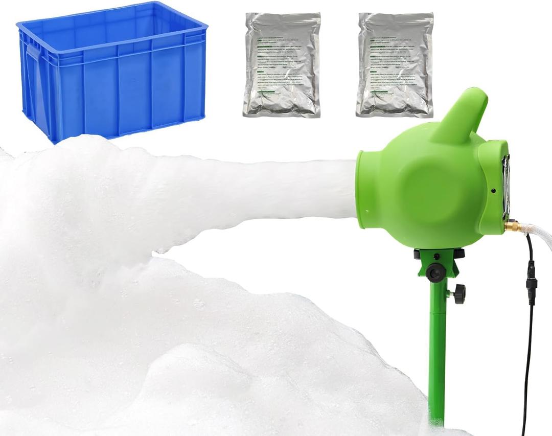 LANGXUN 800W Foam Jet Cannon Machine, Water Toys for Kids - New Bubble Maker with Foam Particle and Water Tank, Perfect for Adults Birthdays, Celebrations, Backyard Summer Pool Party Events