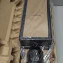 GLOBE Electric 44384 1-Light Outdoor Lamp Post Light Fixture with Base Adaptor, Matte Black, Clear Glass Inserts, Weather Resistant Exterior Lighting, Modern Security Lights, E26 Base