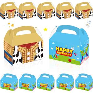 WEGYMER Cartoon Story Party Boxes 16pcs Two Infinity and Beyond Birthday Gift Goodie Bags For Toy Theme Birthday Party Supplies
