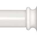 SIMEWIN Heavy Duty White Curtain Rods, 1 Inch Diameter, 28 to 48 Inch, Classic Finials, Iron, Wall Mounted, Color-treated, Wear-resistant Coating