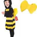 fun shack Bumble Bee Costume Toddler, Bumblebee Costume Toddler, Baby Bee Costumes Kids, Boys Halloween Costumes (1-2 Years)