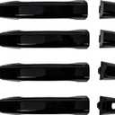 ECOTRIC 4Pcs Exterior Door Handles Replacement Compatible with 2014-2019 Chevy Silverado GMC Sierra Replacement for 22923605 23236150 22929464 22923599 84713668 22929412 Black